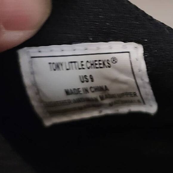 Cheeks Air Trac Trainer Womens Sz 9 Black Silver Sneakers Streetwear Athleisure - Picture 4 of 5